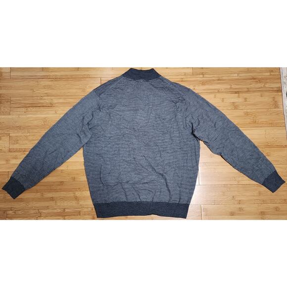 NWT Peter Millar Needle Stripe Wool Quarter Zip Sweater Gray Men's Size XXL 2XL - Picture 12 of 12